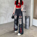 Womens Vintage Washed Distressed Ripped Jeans